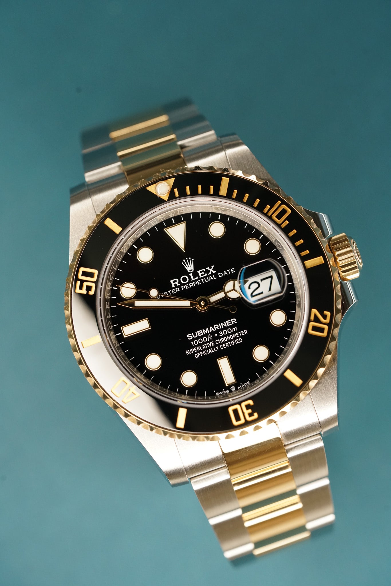 Submariner Date Black Bezel Two Tone Yellow Gold