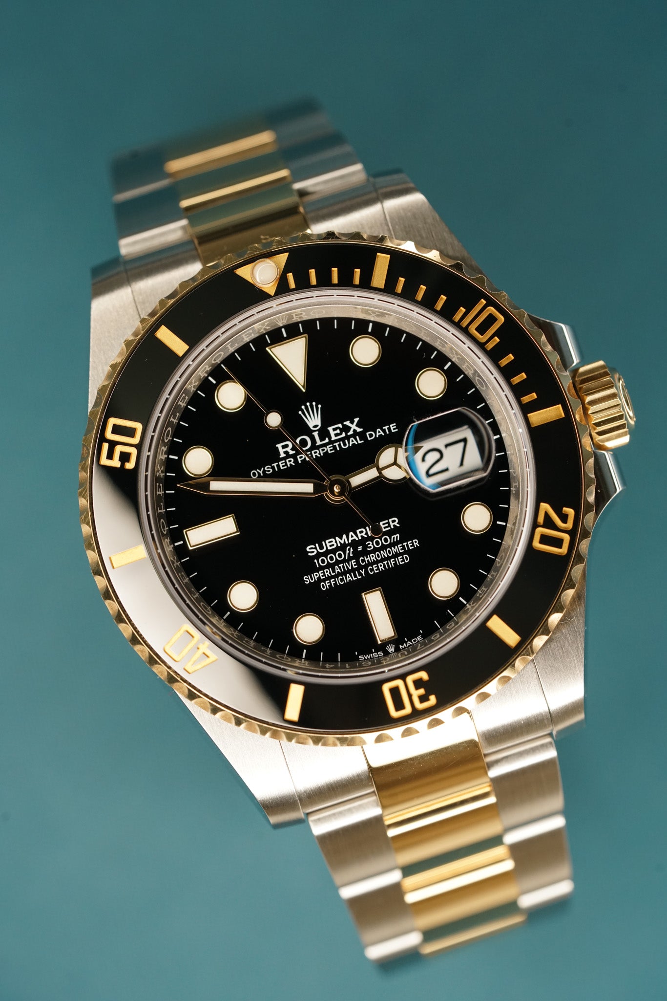 Submariner Date Black Bezel Two Tone Yellow Gold