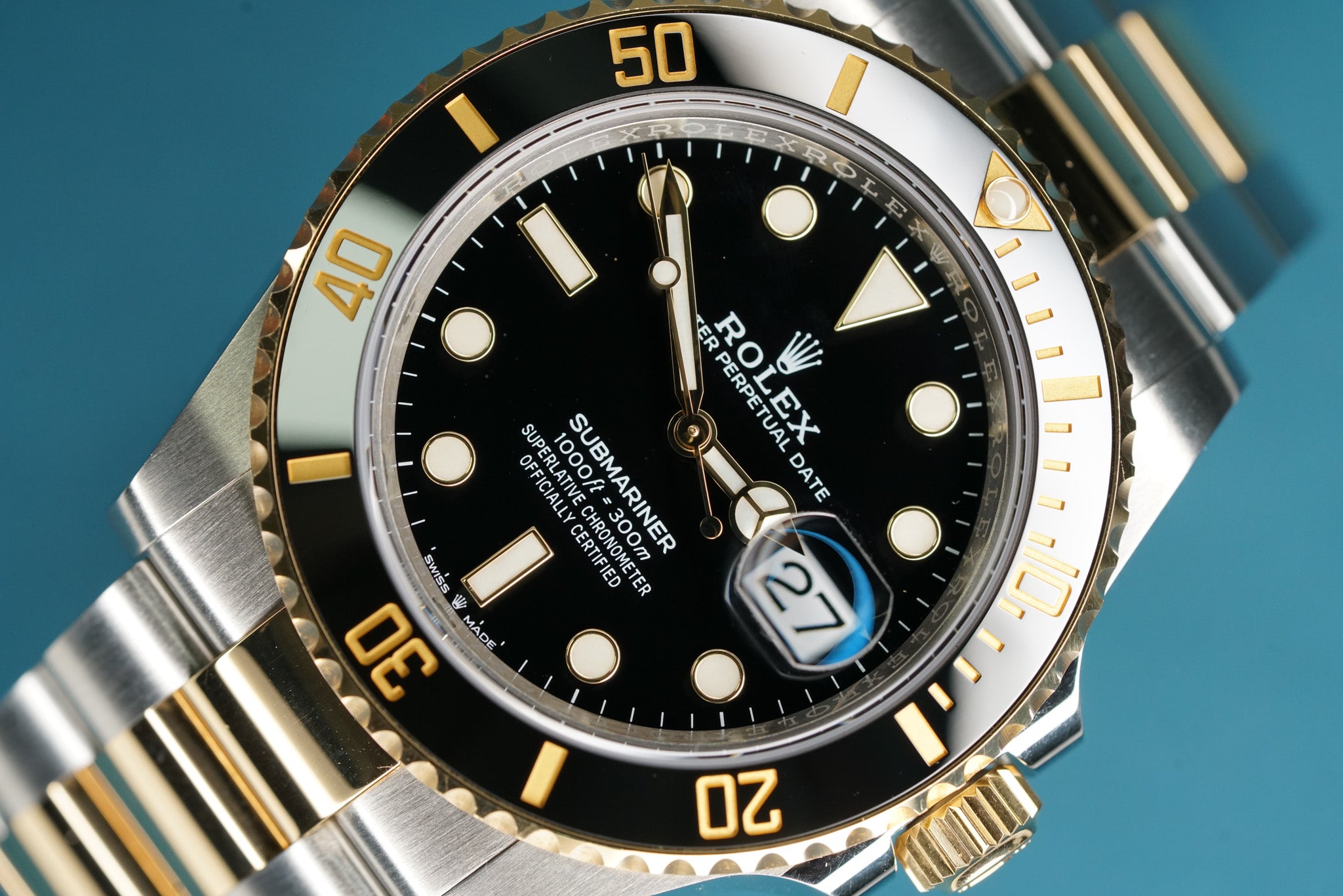 Submariner Date Black Bezel Two Tone Yellow Gold