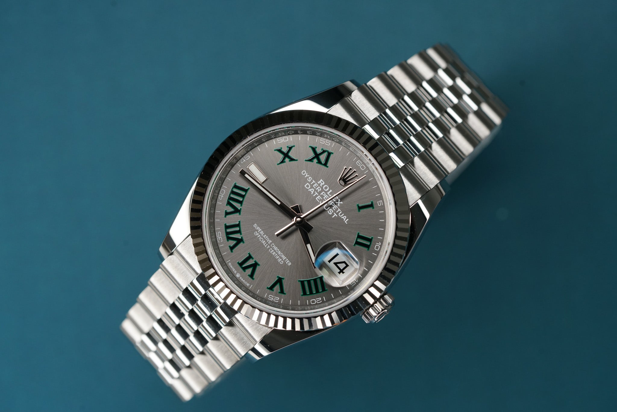 Datejust 36mm Wimbeldon Jubilee Bracelet Fluted Bezel