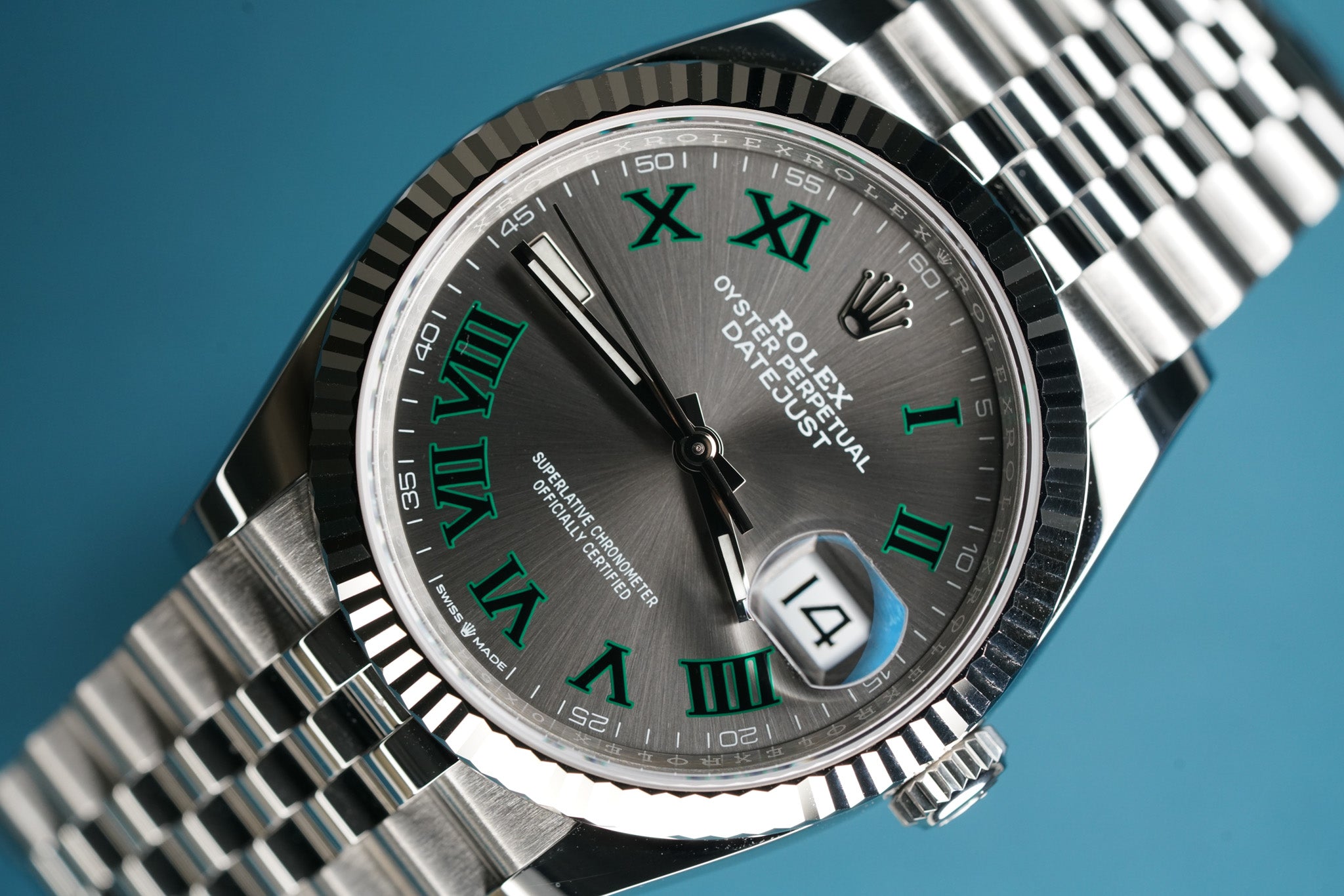 Datejust 36mm Wimbeldon Jubilee Bracelet Fluted Bezel