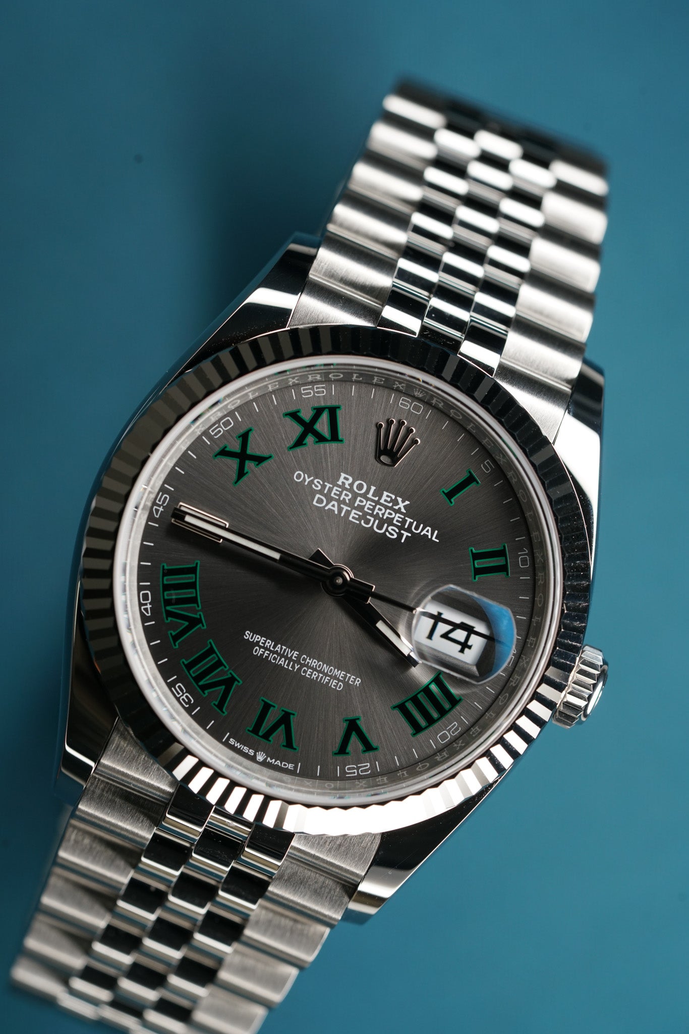 Datejust 36mm Wimbeldon Jubilee Bracelet Fluted Bezel