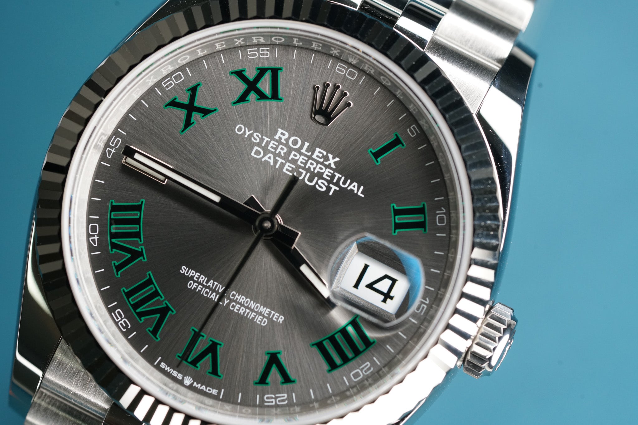 Datejust 36mm Wimbeldon Jubilee Bracelet Fluted Bezel
