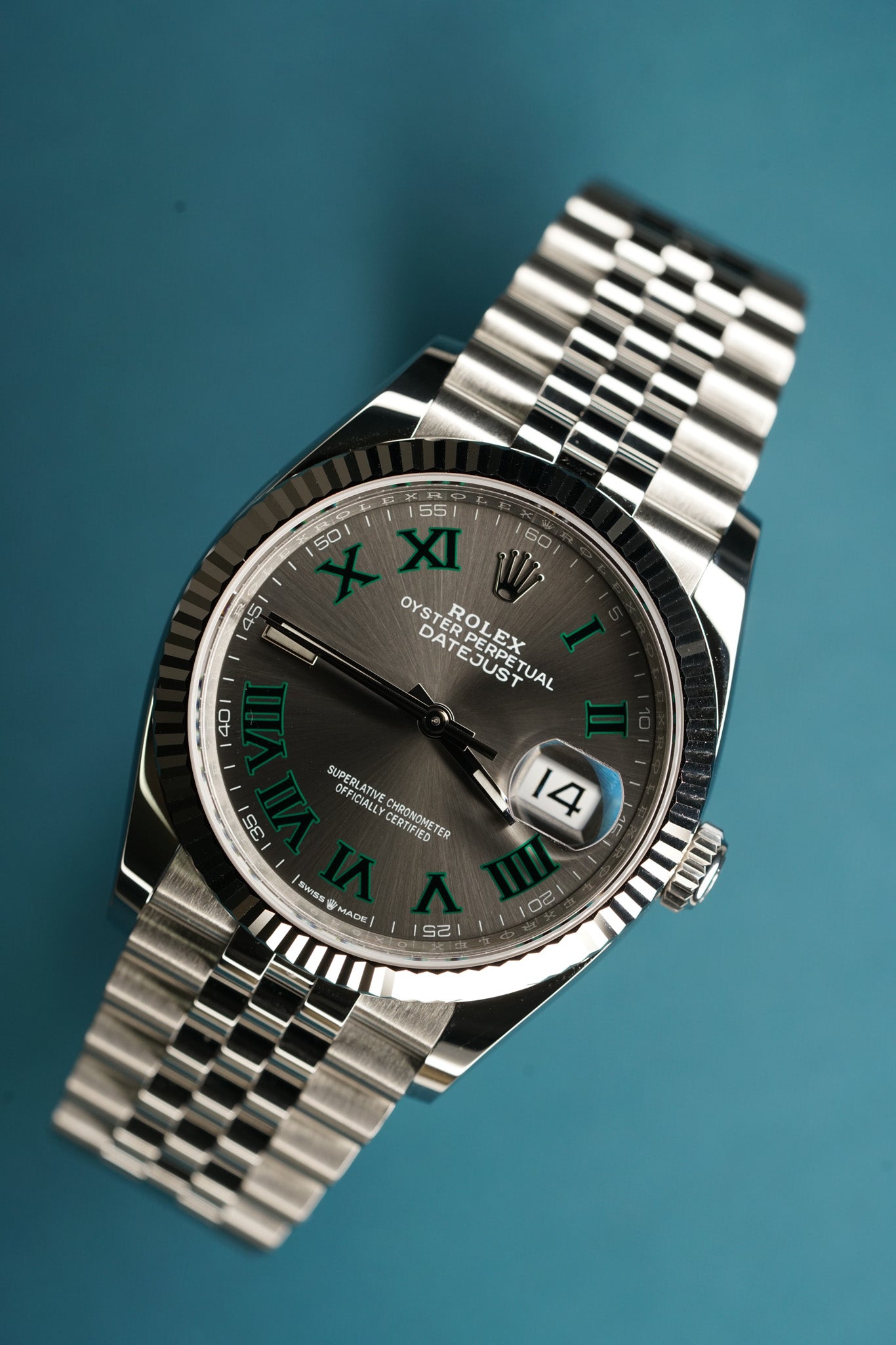 Datejust 36mm Wimbeldon Jubilee Bracelet Fluted Bezel